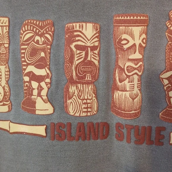 Fargo Clothing Island Style Crew Neck Sweatshirt MEDIUM Green Raised Accents - Picture 4 of 13